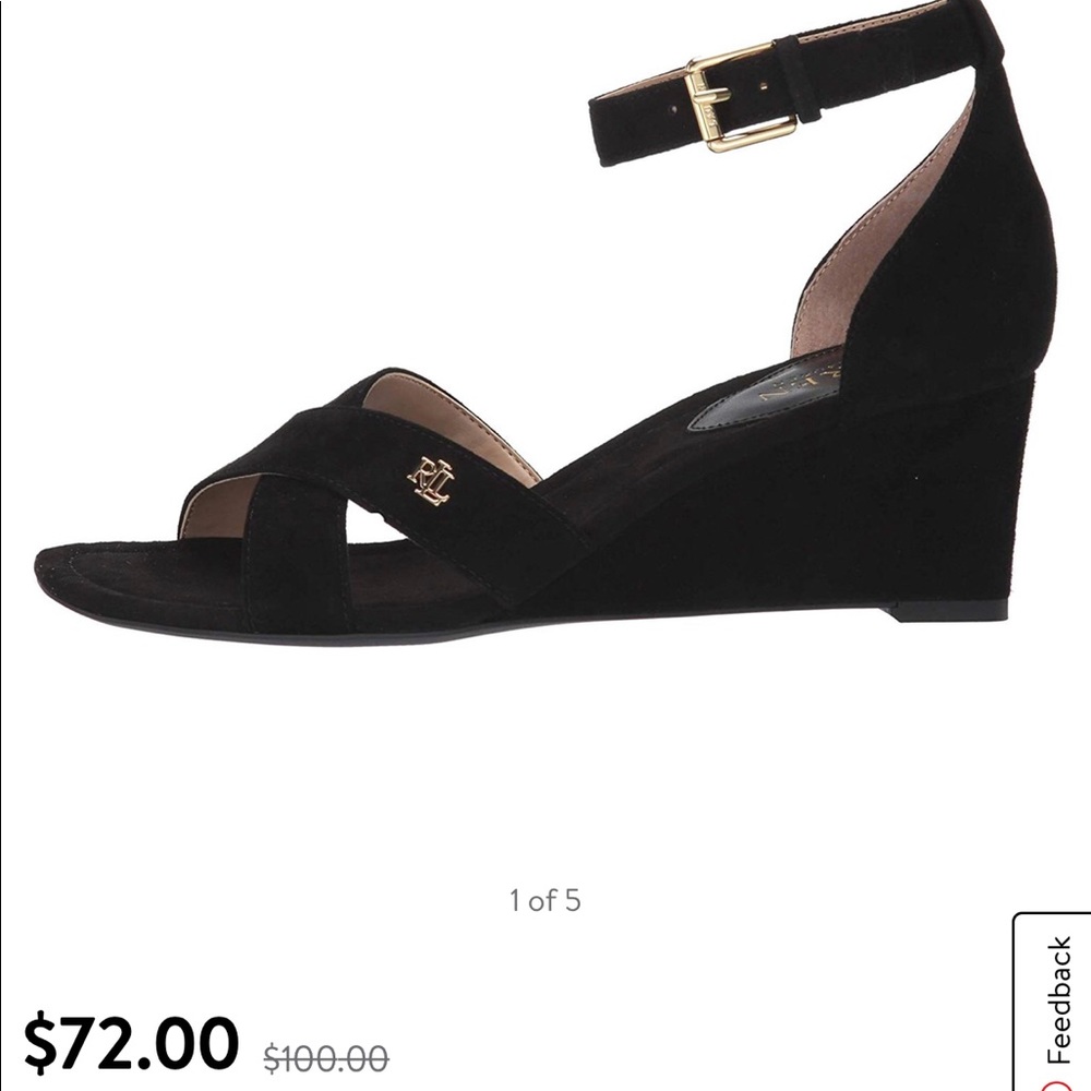 Lauren Ralph Lauren Strap Black Heels